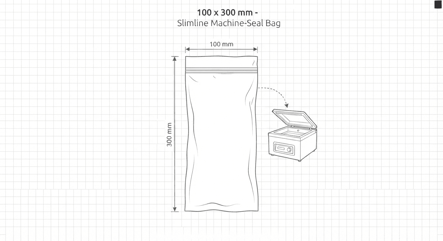 Vakuumbeutel 100 x 300 mm 1